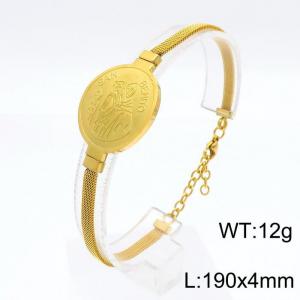 Stainless Steel Gold-plating Bracelet - KB153725-KD