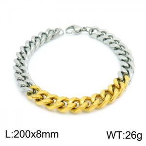 Stainless Steel Gold-plating Bracelet - KB153743-Z