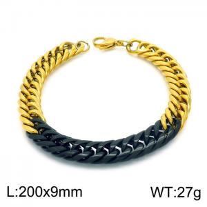 Stainless Steel Black-plating Bracelet - KB153749-Z
