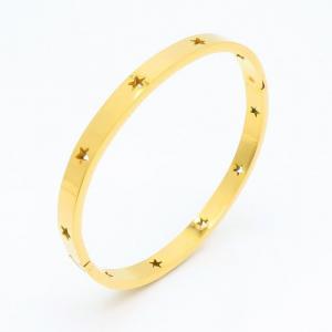 Stainless Steel Gold-plating Bangle - KB153969-SP