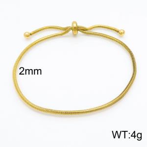 Stainless Steel Gold-plating Bracelet - KB154062-KFC