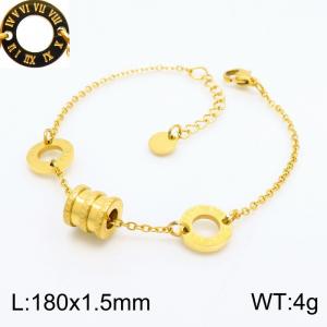 Stainless Steel Gold-plating Bracelet - KB154070-KFC