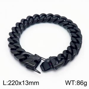 Stainless Steel Black-plating Bracelet - KB154193-KFC
