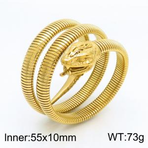 Stainless Steel Gold-plating Bangle - KB154229-KJX