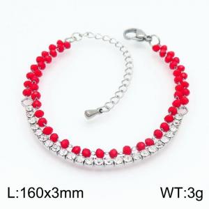 Stainless Steel Stone Bracelet - KB154246-Z