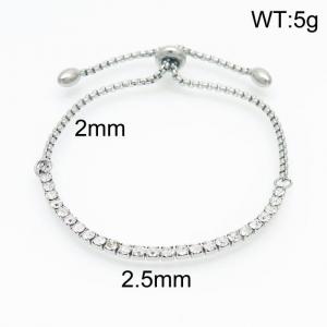 Stainless Steel Stone Bracelet - KB154250-Z