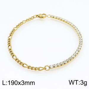 Stainless Steel Stone Bracelet - KB154274-Z