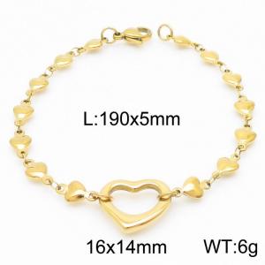 Stainless Steel Gold-plating Bangle - KB154416-Z