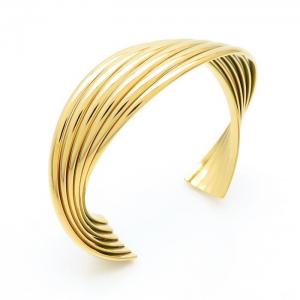 Stainless Steel Gold-plating Bangle - KB154487-TLA