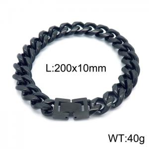 Stainless Steel Black-plating Bracelet - KB154583-Z