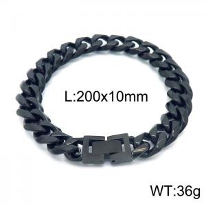 Stainless Steel Black-plating Bracelet - KB154586-Z