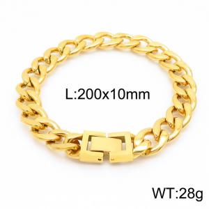 Stainless Steel Gold-plating Bracelet - KB154590-Z