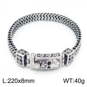 Stainless Skull Bracelet - KB154964-KJX