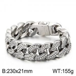 Stainless Steel Stone Bracelet - KB155281-K
