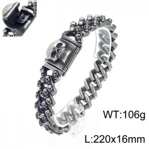 Stainless Skull Bracelet - KB155283-KFC