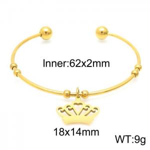 Stainless Steel Gold-plating Bangle - KB155746-Z