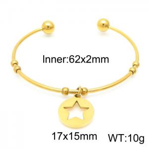 Stainless Steel Gold-plating Bangle - KB155748-Z