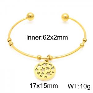 Stainless Steel Gold-plating Bangle - KB155751-Z