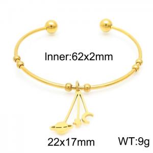 Stainless Steel Gold-plating Bangle - KB155753-Z