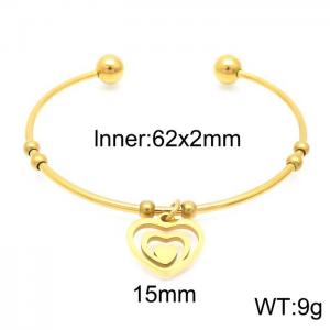 Stainless Steel Gold-plating Bangle - KB155754-Z