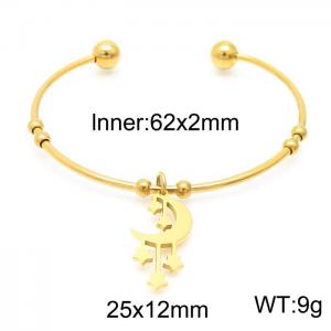 Stainless Steel Gold-plating Bangle - KB155755-Z