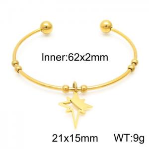 Stainless Steel Gold-plating Bangle - KB155756-Z