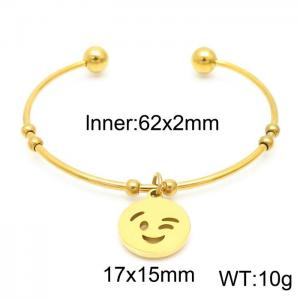 Stainless Steel Gold-plating Bangle - KB155757-Z