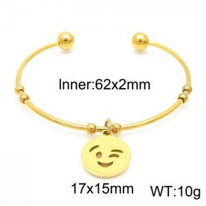 Stainless Steel Gold-plating Bangle - KB155757-Z