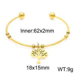Stainless Steel Gold-plating Bangle - KB155759-Z
