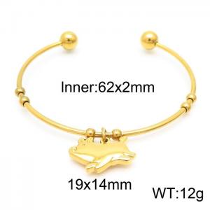 Stainless Steel Gold-plating Bangle - KB155760-Z