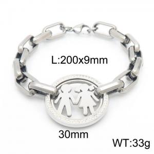 Stainless Steel Stone Bracelet - KB155826-Z