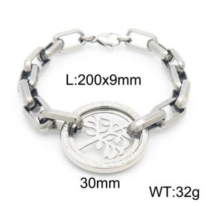 Stainless Steel Stone Bracelet - KB155828-Z