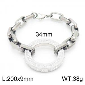 Stainless Steel Stone Bracelet - KB155830-Z
