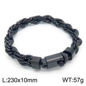 Stainless Steel Black-plating Bracelet - KB156368-KFC
