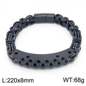 Stainless Steel Black-plating Bracelet - KB156373-KFC