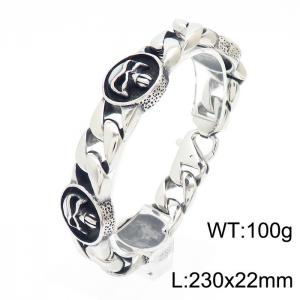 Stainless Skull Bracelet - KB156385-KJX