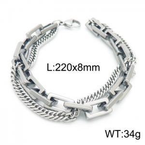 Stainless Steel Bracelet(Men) - KB156606-KLHQ