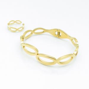 Stainless Steel Gold-plating Bangle - KB157342-LE