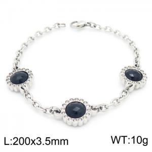 Stainless Steel Stone Bracelet - KB157495-K