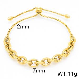 Stainless Steel Gold-plating Bracelet - KB157675-Z