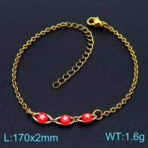 Stainless Steel Gold-plating Bracelet - KB157782-Z