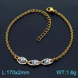 Stainless Steel Gold-plating Bracelet - KB157783-Z