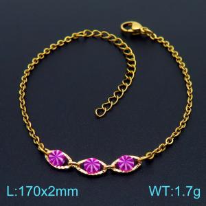 Stainless Steel Gold-plating Bracelet - KB157784-Z