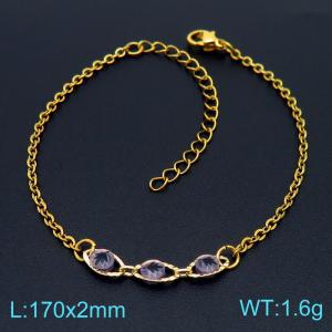 Stainless Steel Gold-plating Bracelet - KB157785-Z