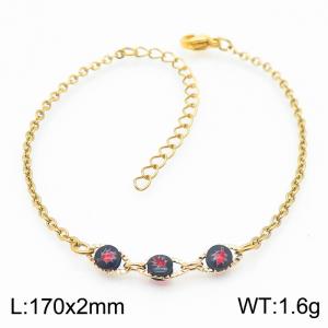 Stainless Steel Gold-plating Bracelet - KB157786-Z