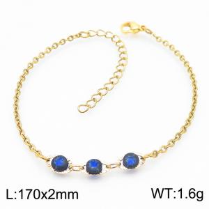 Stainless Steel Gold-plating Bracelet - KB157787-Z