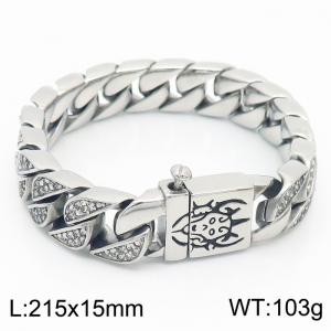 Stainless Steel Stone Bracelet - KB157832-KJX