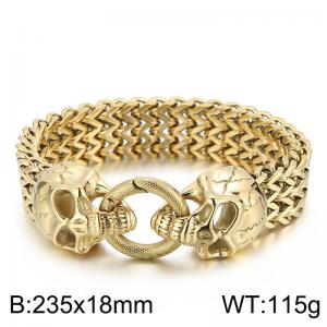 Stainless Skull Bracelet - KB157900-K