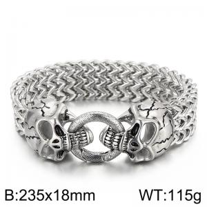 Stainless Skull Bracelet - KB157902-K