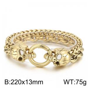 Stainless Skull Bracelet - KB157903-K